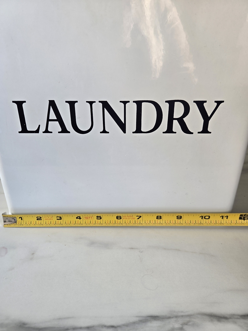 VINTAGE RESTORATION HARDWARE METAL "Laundry" Storage Bin with LID - Picture 8 of 9